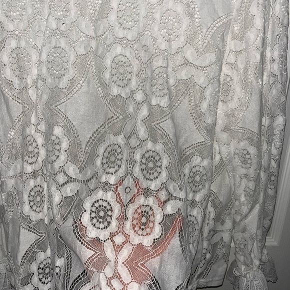 SHEIN Elegant White Lace Layering Women's Top XXL - Picture 2 of 5